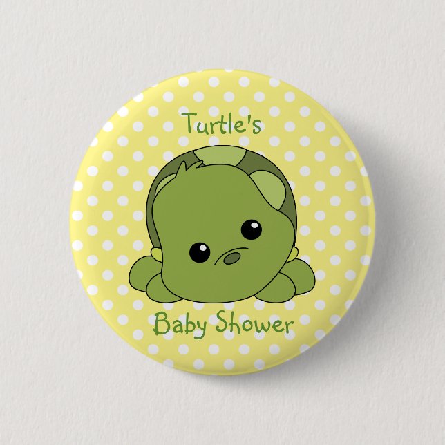 Chapa Redonda De 5 Cm Lil Baby Turtle (Anverso)