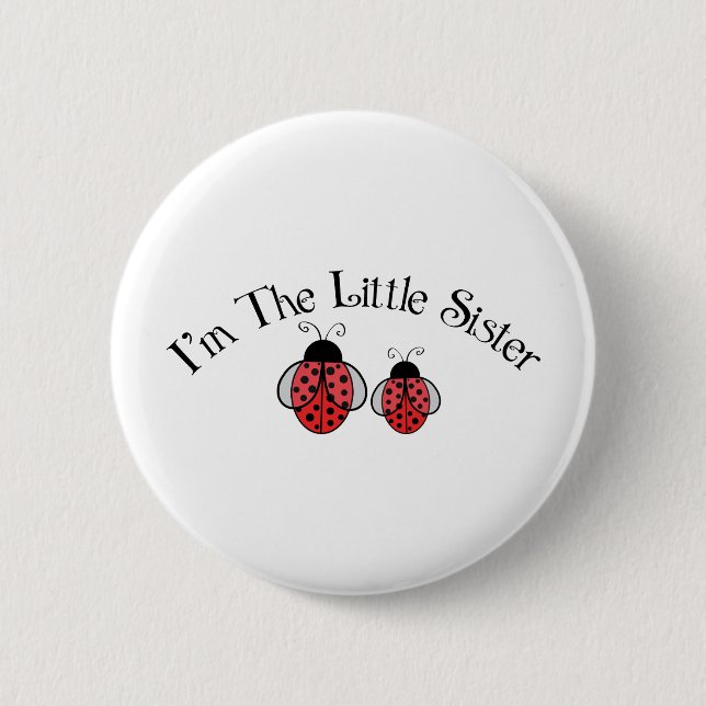 Chapa Redonda De 5 Cm Lil Sis Ladybug (Anverso)