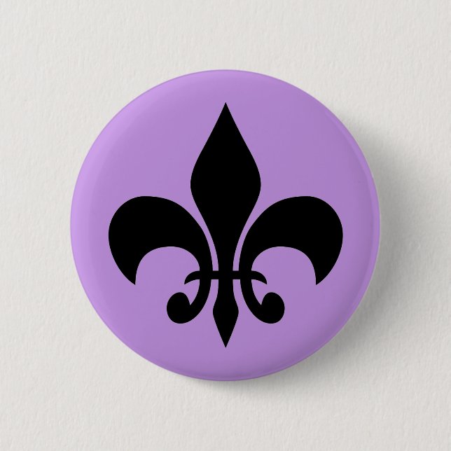 Chapa Redonda De 5 Cm Lilac Fleur de Lis (Anverso)