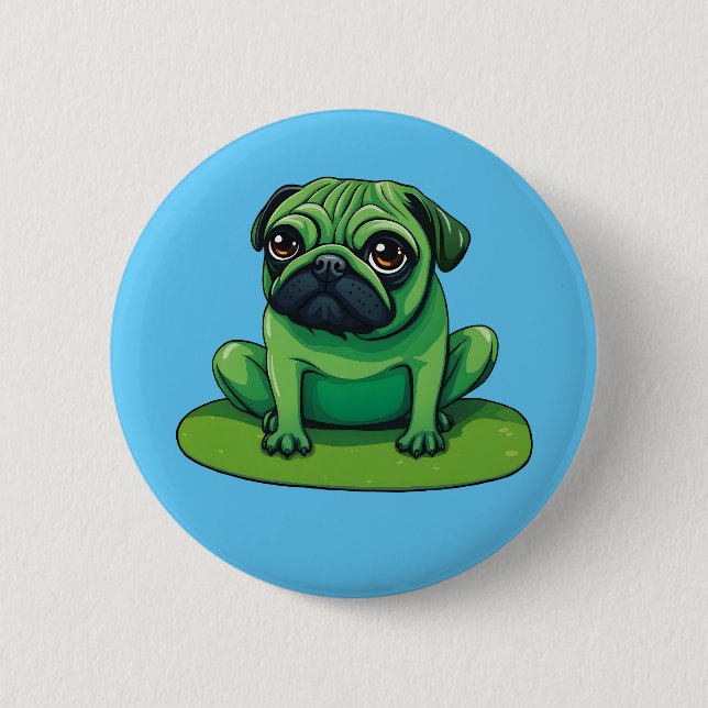 Chapa Redonda De 5 Cm Lili Pug (Anverso)