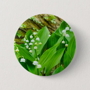 Chapa Redonda De 5 Cm Lily de la Insignia del Valle