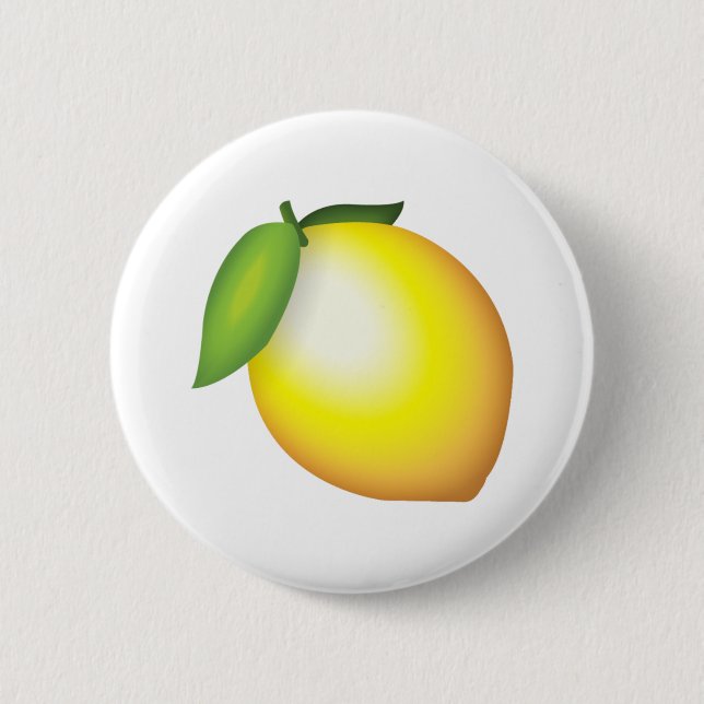 Chapa Redonda De 5 Cm Limón - Emoji (Anverso)