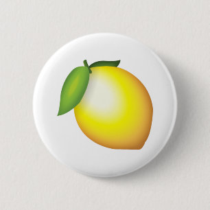 Chapa Redonda De 5 Cm Limón - Emoji