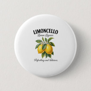 Chapa Redonda De 5 Cm Limoncello Italia Vintage Refrescante Limón Vacaci