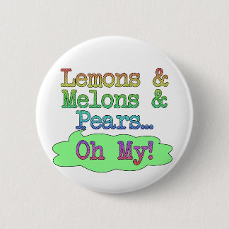 Chapa Redonda De 5 Cm ¡Limones, melones, peras, oh mi!