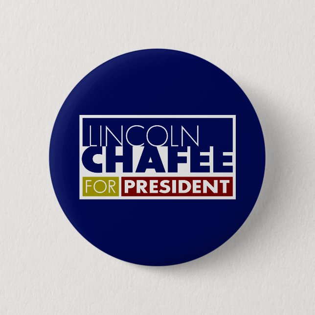 Chapa Redonda De 5 Cm Lincoln Chafee del Presidente V1 (Anverso)