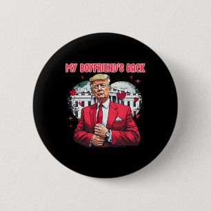 Chapa Redonda De 5 Cm Lindo Divertido Trump San Valentín Ck Blanco De Mi