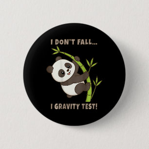 Chapa Redonda De 5 Cm Lindo Panda Subiendo Pared de Gimnasio de Escalada