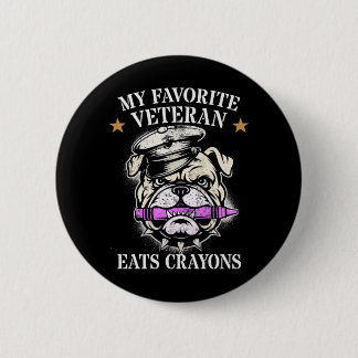Chapa Redonda De 5 Cm Lindo Veterano Favorito Come Crayones Equipo Milit