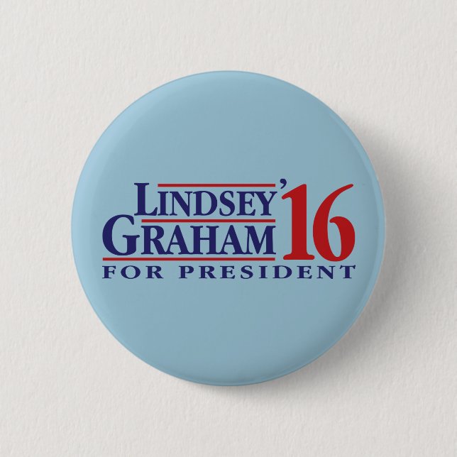 Chapa Redonda De 5 Cm Lindsey Graham para el presidente (Anverso)