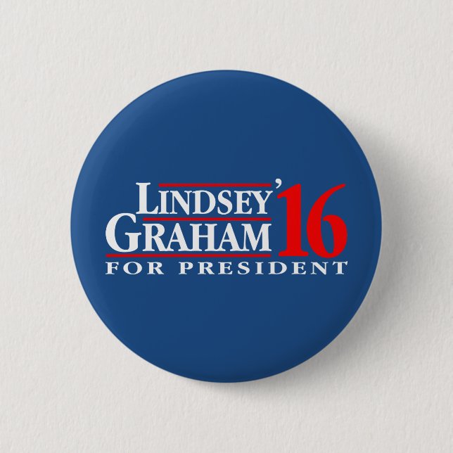 Chapa Redonda De 5 Cm Lindsey Graham para el presidente (Anverso)