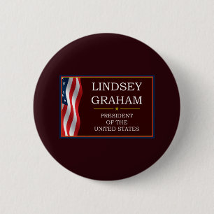 Chapa Redonda De 5 Cm Lindsey Graham para presidente V3