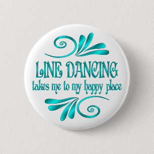 Chapa Redonda De 5 Cm Line Dancing Happy Place