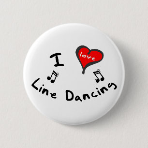 Chapa Redonda De 5 Cm Línea regalos del baile - línea de corazón de I