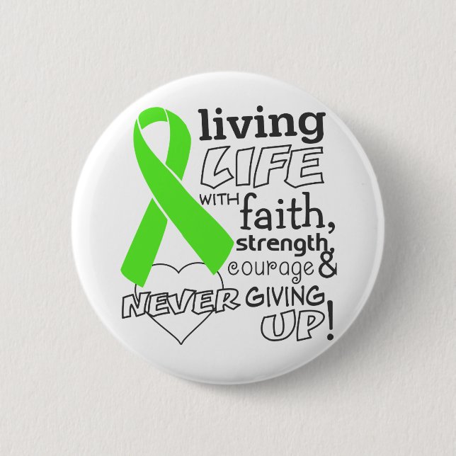 Chapa Redonda De 5 Cm Linfoma No Hodgkin Vida Con Fe (Anverso)