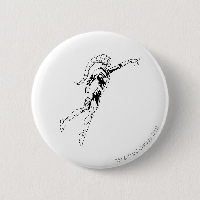 Chapa Redonda De 5 Cm Linterna azul 11 (Anverso)