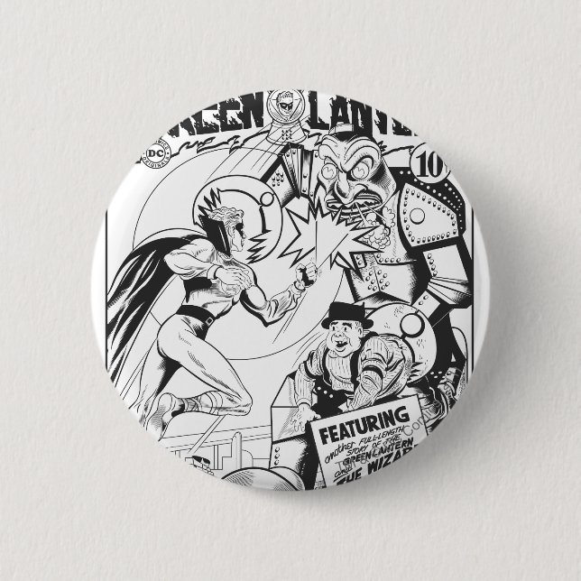 Chapa Redonda De 5 Cm Linterna verde contra el mago de probabilidades, (Anverso)