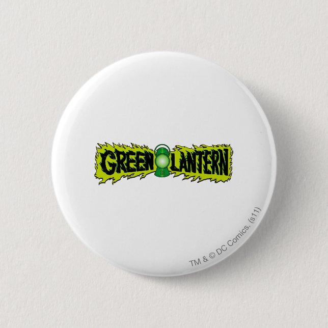 Chapa Redonda De 5 Cm Linterna verde - linterna que brilla intensamente (Anverso)