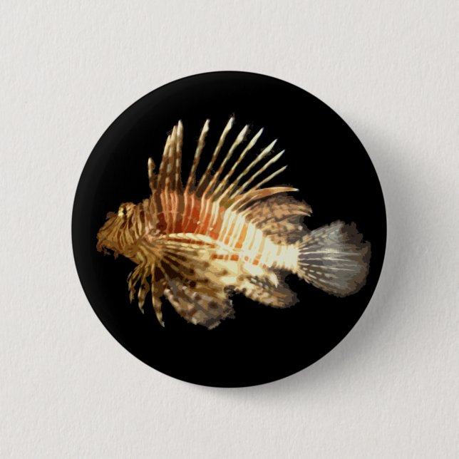 Chapa Redonda De 5 Cm Lionfish (Anverso)