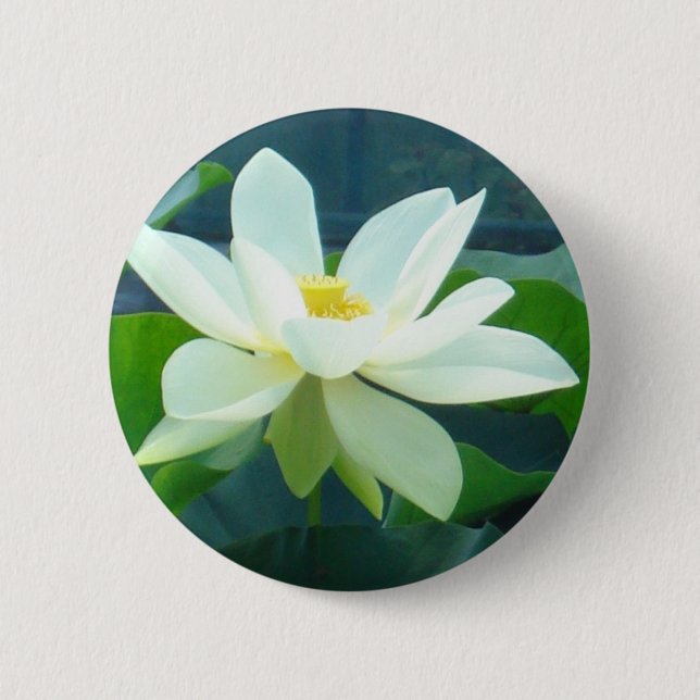 Chapa Redonda De 5 Cm lirio blanco grande (Anverso)
