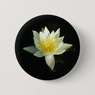 Chapa Redonda De 5 Cm Lirio de agua blanca/Lotus