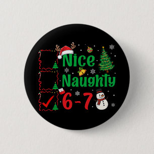 Chapa Redonda De 5 Cm Lista de Navidad 67 Seis Siete Meme Niño Bonito Tr