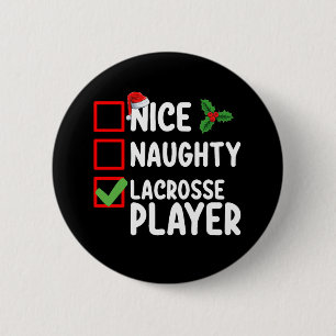 Chapa Redonda De 5 Cm Lista de Navidades del jugador de Nice Naughty Lac
