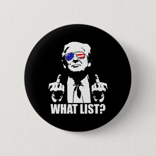 Chapa Redonda De 5 Cm Lista divertida de Trump 1 