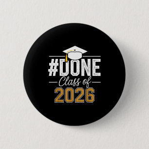 Chapa Redonda De 5 Cm Listo clase de 2026 graduación de último año últim