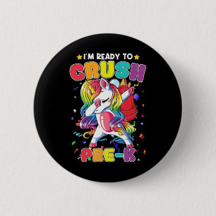 Chapa Redonda De 5 Cm Listo Para Aplastar A Prek Dabbing Unicorn De Nuev