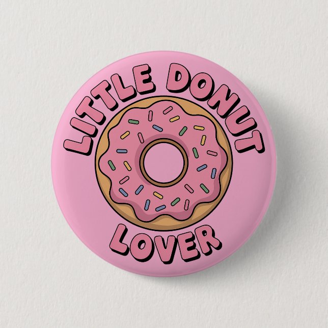 Chapa Redonda De 5 Cm Little Donut Lover | Niño (Anverso)
