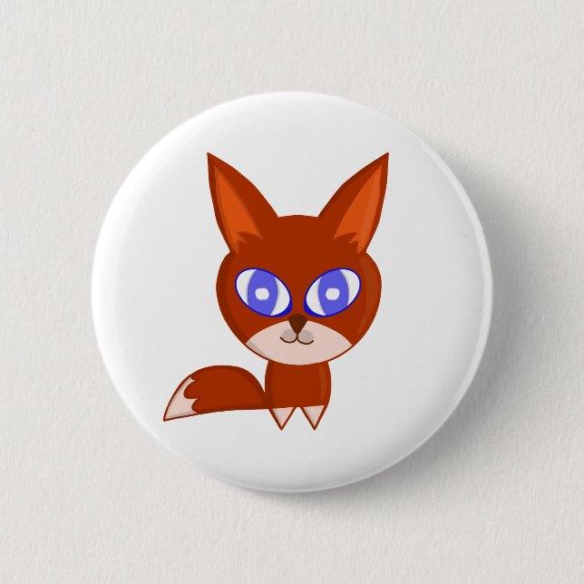 Chapa Redonda De 5 Cm Little Fox (Anverso)