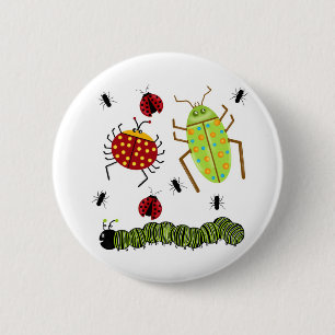 Chapa Redonda De 5 Cm Littlebeane fastidia la hormiga Caterpillar de la
