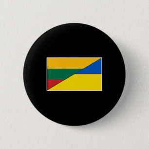 Chapa Redonda De 5 Cm Lituania Ucrania Bandera Lituano Ucraniano Nación