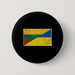 Chapa Redonda De 5 Cm Lituania Ucrania Bandera Lituano Ucraniano Nación
