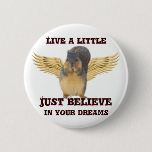 Chapa Redonda De 5 Cm Live a little,believe_