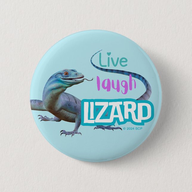 Chapa Redonda De 5 Cm Live Laugh Lizard (Anverso)