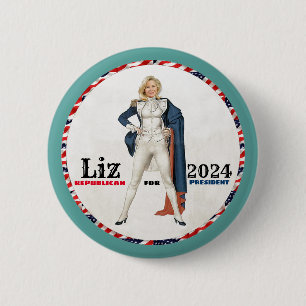 Chapa Redonda De 5 Cm Liz Cheney 2024