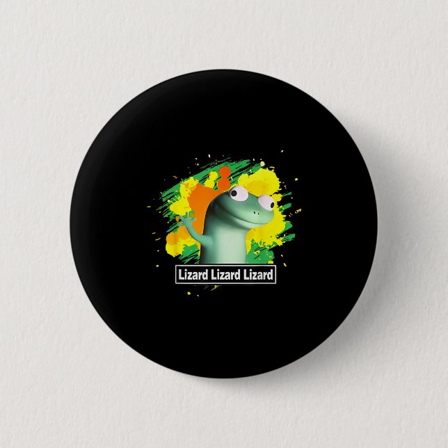 Chapa Redonda De 5 Cm Lizard Lizard Lizard Shirard Gracioso Animal Extra (Anverso)