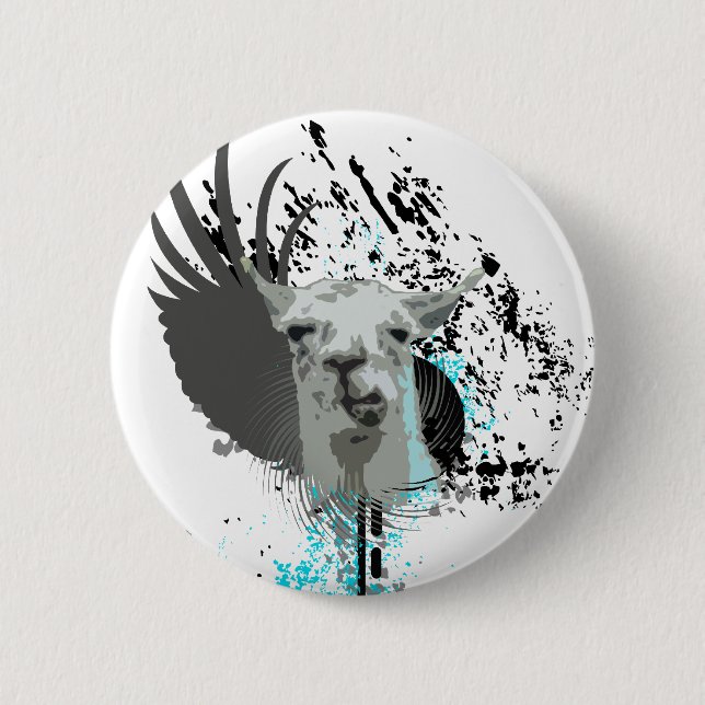 Chapa Redonda De 5 Cm llama de alta fidelidad. (Anverso)