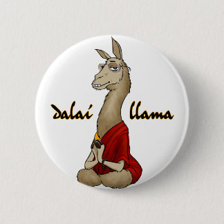 Chapa Redonda De 5 Cm Llama de Dalai