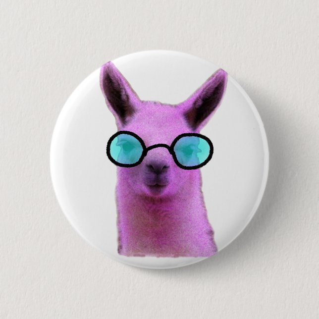 Chapa Redonda De 5 Cm Llama rosa Guay! (Anverso)