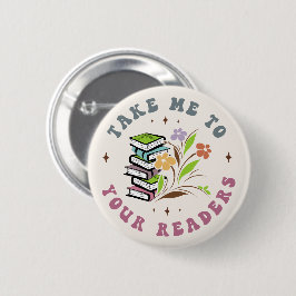 Chapa Redonda De 5 Cm Llévame a tus lectores - Libros de biblioteca