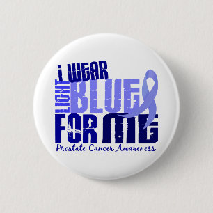 Chapa Redonda De 5 Cm Llevo azul claro para mí al cáncer de próstata