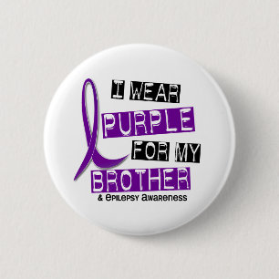 Chapa Redonda De 5 Cm Llevo la púrpura para mi epilepsia de Brother 37