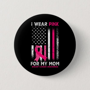 Chapa Redonda De 5 Cm Llevo Pink A Mi Mamá Concienciar Sobre El Cáncer D