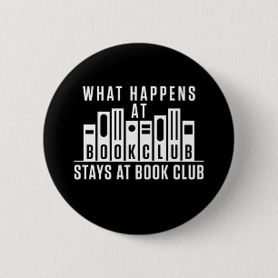 Chapa Redonda De 5 Cm Lo que pasa en el "Book Club" se queda en el "Book