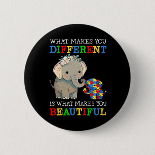 Chapa Redonda De 5 Cm Lo que te hace diferente al autismo de la mamá ele