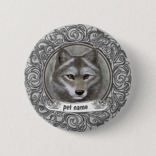 Chapa Redonda De 5 Cm Lobo