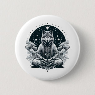 Chapa Redonda De 5 Cm Lobo Consciente